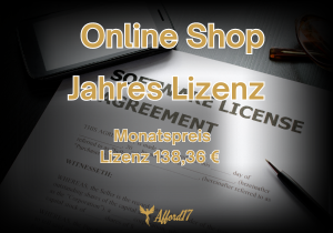 Onlineshop - Lizenz - 1 Jahr/Monatlich